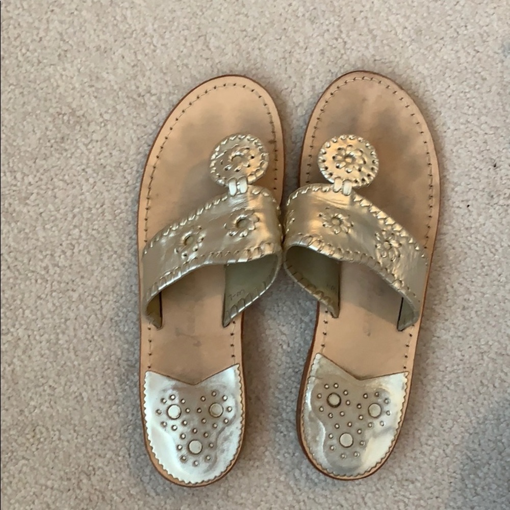Jack Rogers Palm Beach Sandal, Platinum